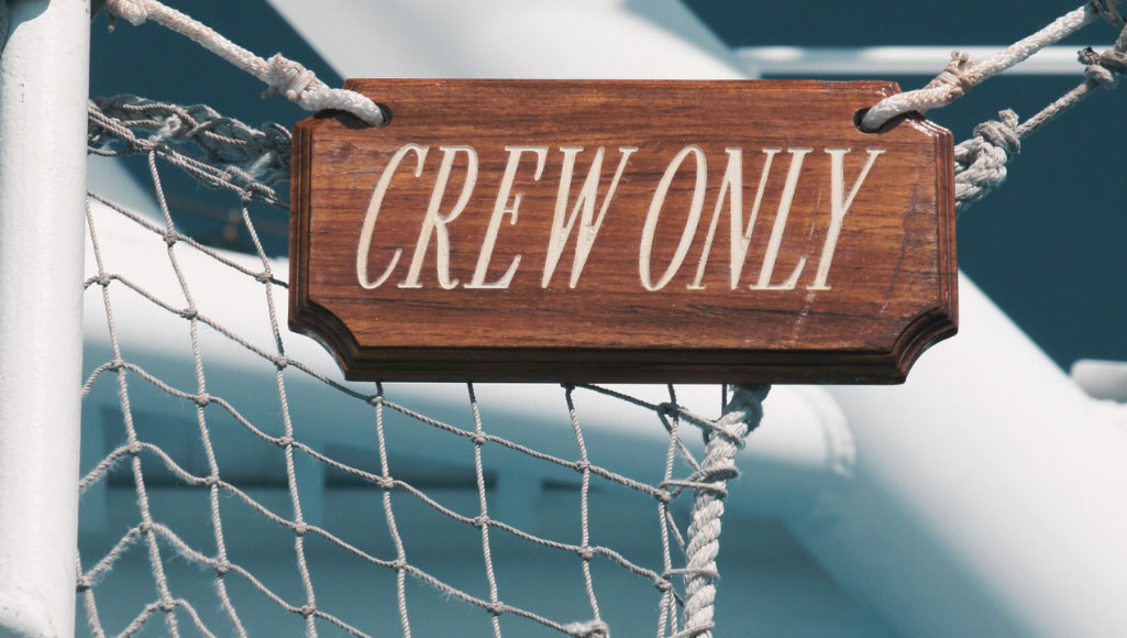 wooden-crew-only-sign