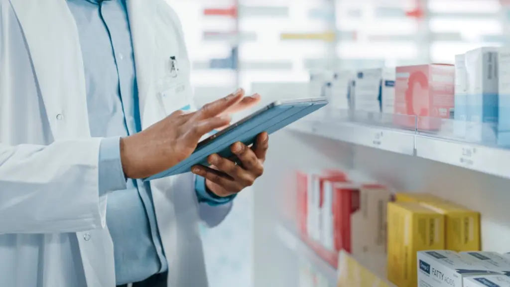 Pharmacy shelves